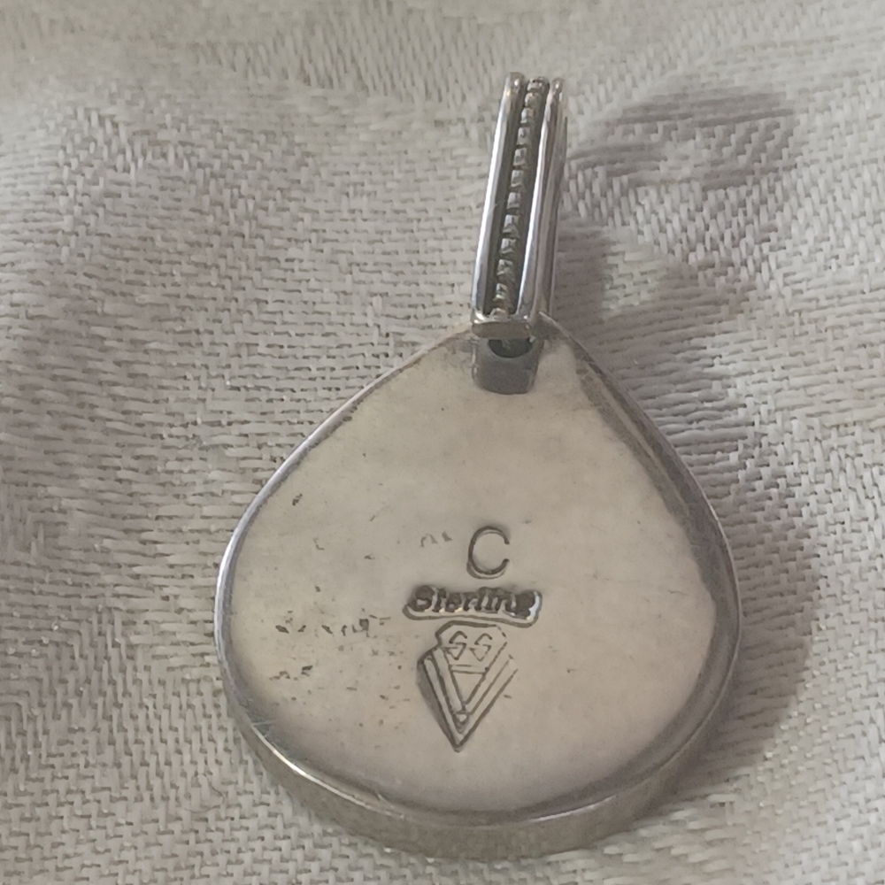 David Rosales, Supersmith Inc, Turquoise Mosaic Inlay Pendant, Sterling Silver - Picture 5 of 9